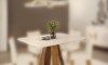 Mesa de Comedor Celeste Blanco Beige