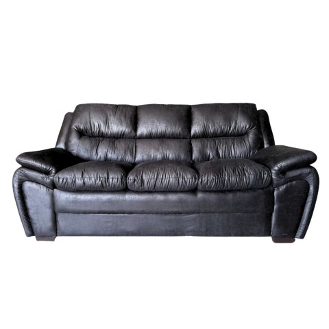 Sofá 3 Cuerpos Georgia Nobuck Negro Sofá 3 Cuerpos Georgia Nobuck Negro