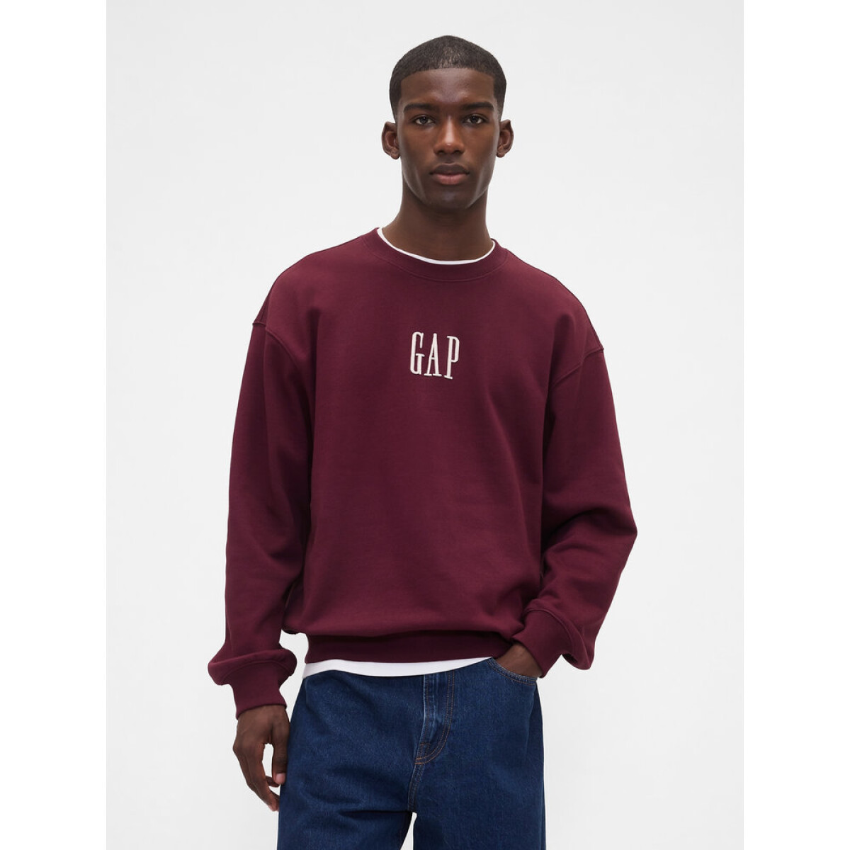 CORP LOGO CREW - TUSCAN RED 