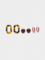 Set De Pendientes Efecto Carey multicolor