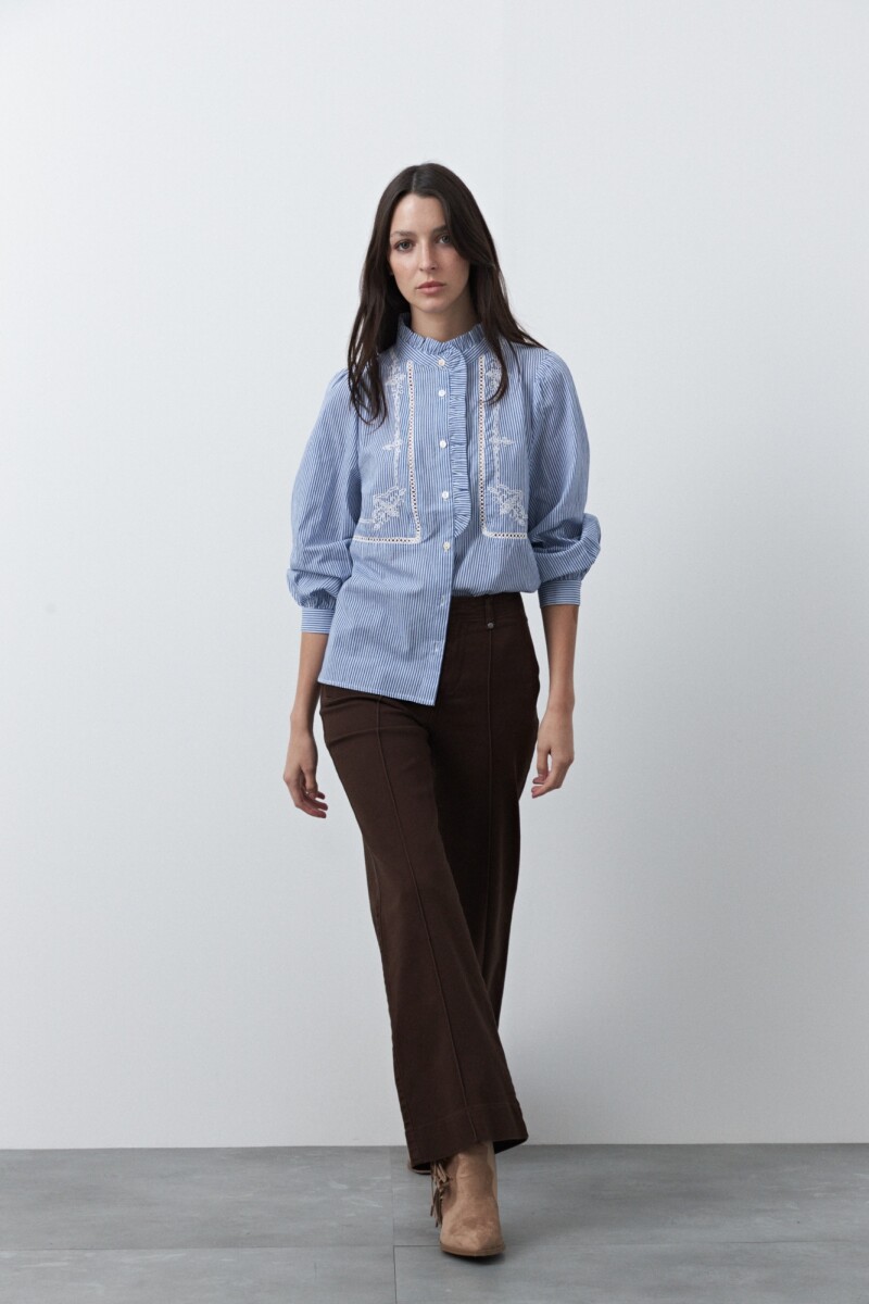 CAMISA SONO Blanco/Azul