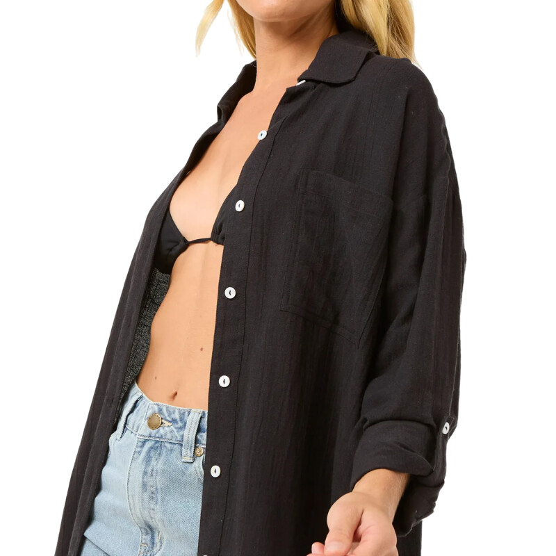 Camisa Rip Curl Premium Surf Holiday Shirt - Negro Camisa Rip Curl Premium Surf Holiday Shirt - Negro