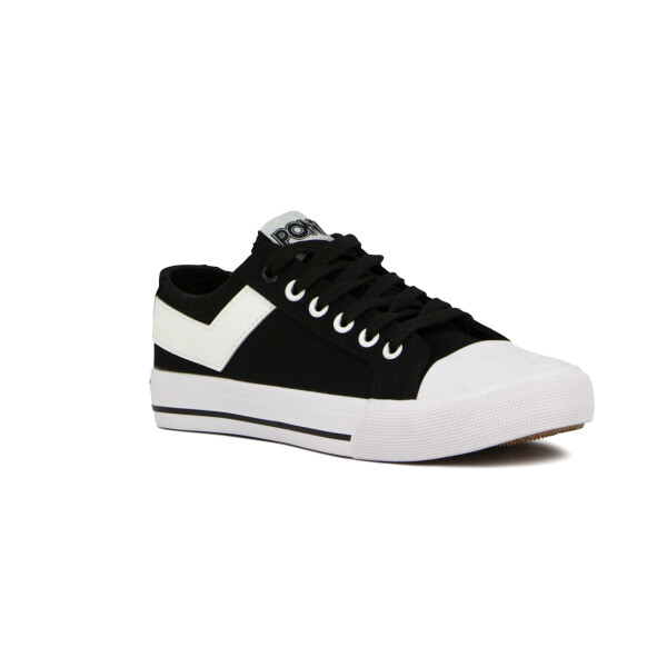 Pony Lona Bajo Acordonado /blck/wht Negro-blanco