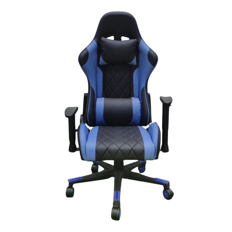 Silla Gamer Negra Azul ETIMEL Silla Gamer Negra Azul ETIMEL
