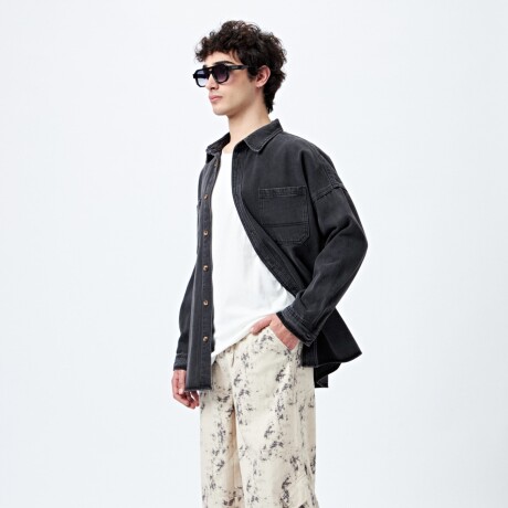 BERMUDA SKATER PRINT Gris Claro
