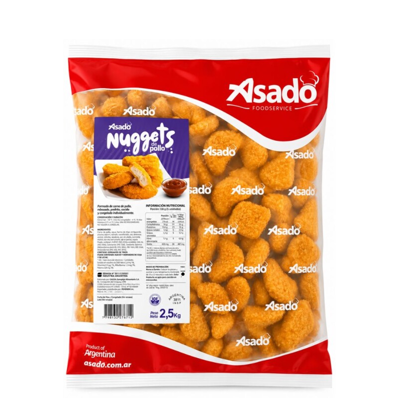 NUGGETS DE POLLO ASADO 2.5KG NUGGETS DE POLLO ASADO 2.5KG
