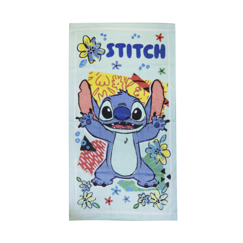 Toalla Infantil Playera Velour Stitch 70 x 130 cm 100% Algodón TURQUESA