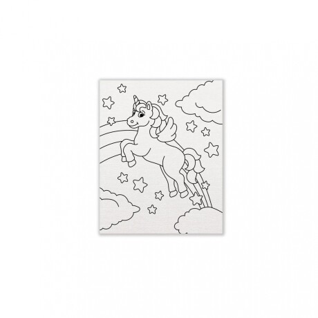 Bastidor con Diseño para Colorear Unicornio