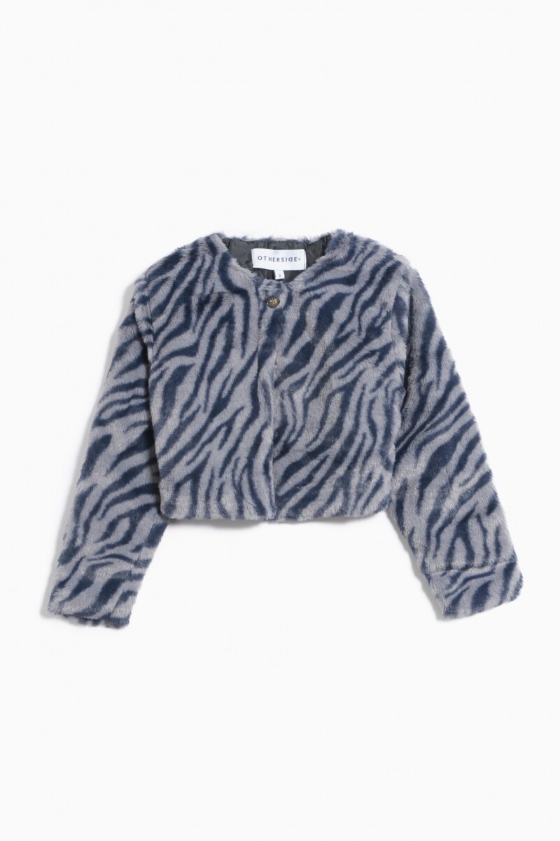 Campera animal print - Gris 
