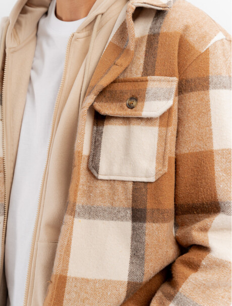 Sobrecamisa franela beige