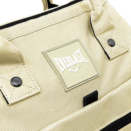 Mochila Cartera Everlast Bolso Dama Urbana Antirrobo Crema