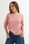 Sweater manga 3/4 cuello V ROSA