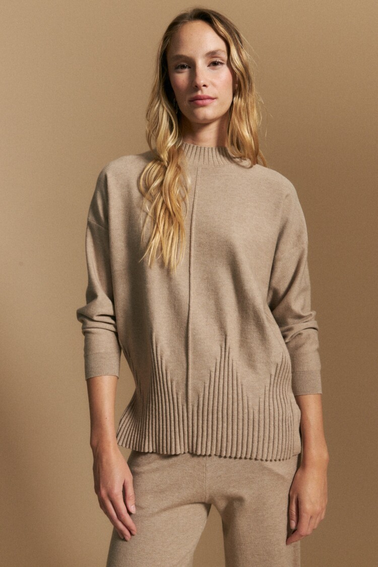 POLERA CASIOS Beige Melange