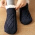 Medias Termicas Polar Invierno Algodón Antideslizantes Variante Color Negro