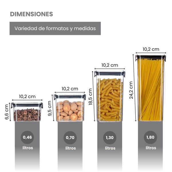 Juego x6 Frascos Tarros Herméticos Set Contenedores recipientes Alimentos IMBACK Juego x6 Frascos Tarros Herméticos Set Contenedores recipientes Alimentos IMBACK
