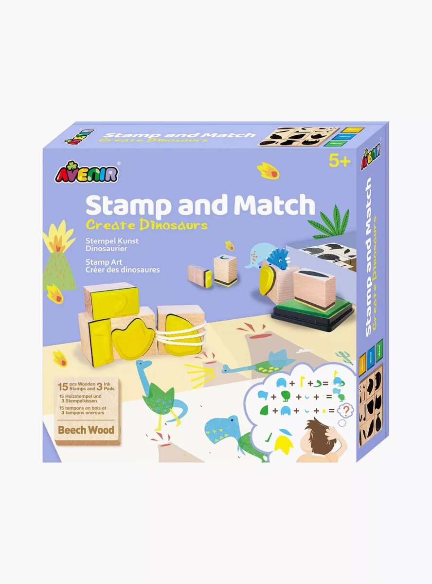 Estampa Y Combina Para Crear Dinosaurios 