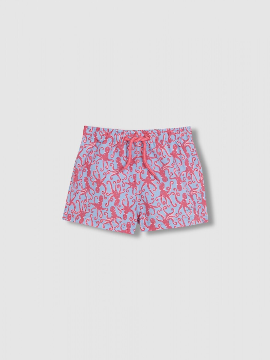 Bañador Estampado Pulpos Gris