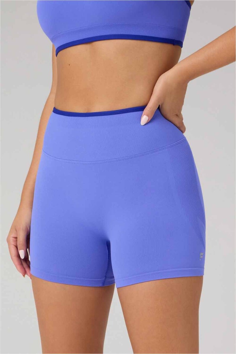 Shorts Seamless Scrunch Short 4" Mujer - Sapphire Sky/Admiral Blue 