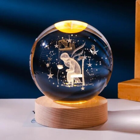 Lámpara Veladora Bola De Cristal Principito