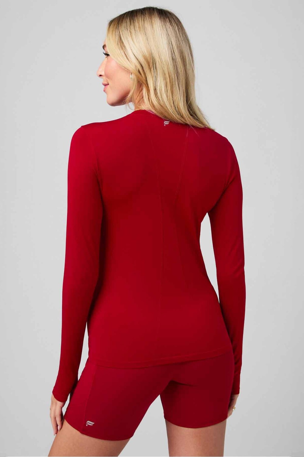 Polo Manga Larga Feather Tech+ Long-Sleeve Top Mujer Holly Berry