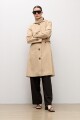 Trench clásico capucha desmontable beige
