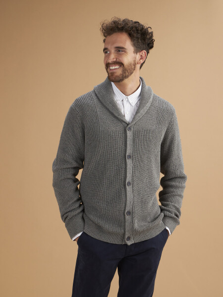 SWEATER ORION GRIS CLARO BOUTONE