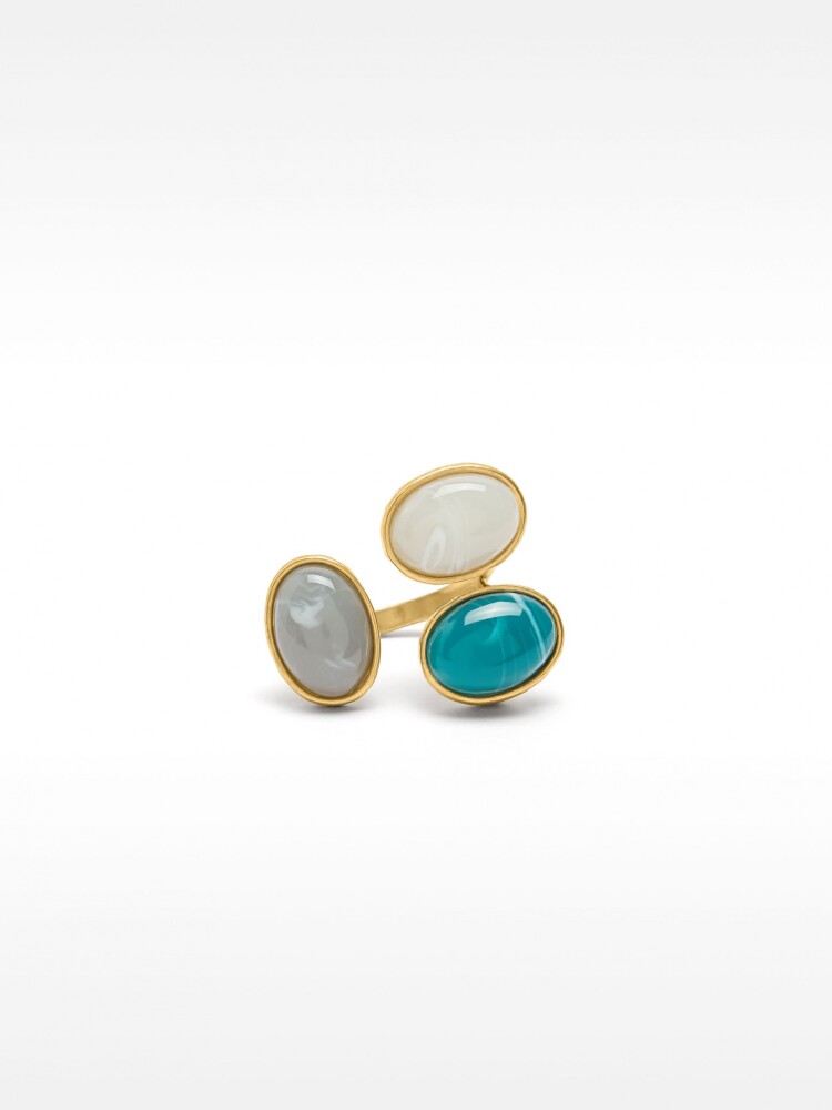 Anillo Efecto Piedra multicolor