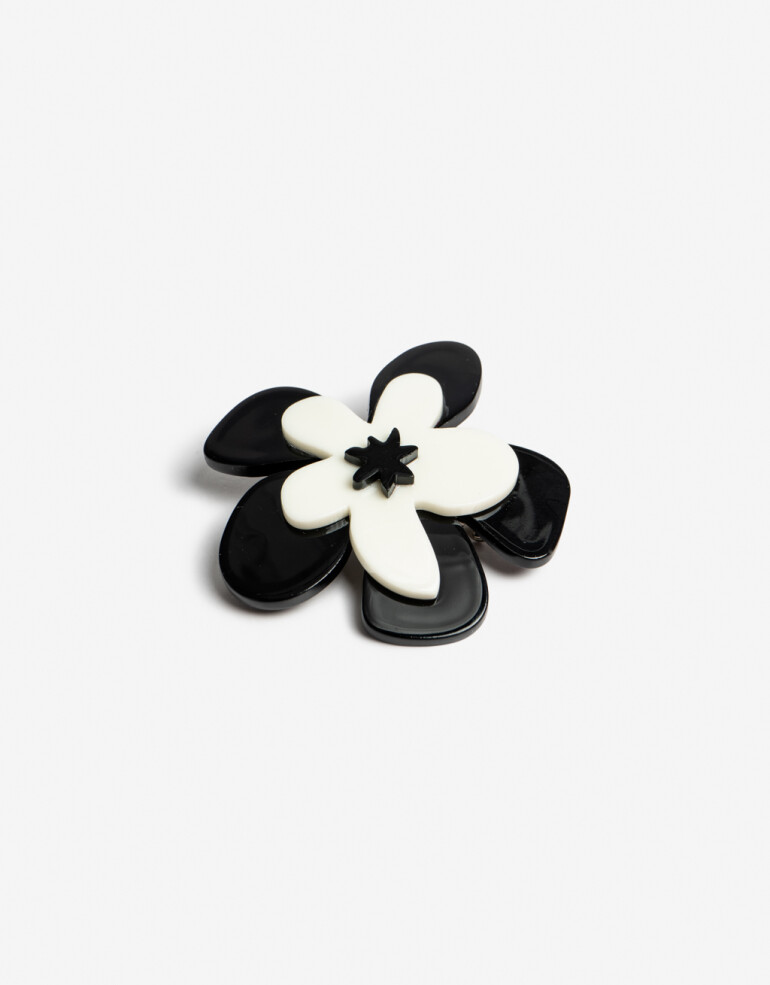 Hebillas Francesas Acrilico Hebilla Francesa Flor - Combinacion Bicolor