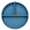 Plato con ventosa y reparticiones BUBA silicona azul petroleo