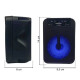 Parlante Bluetooth Recargable Con Luz Led De Colores Negro