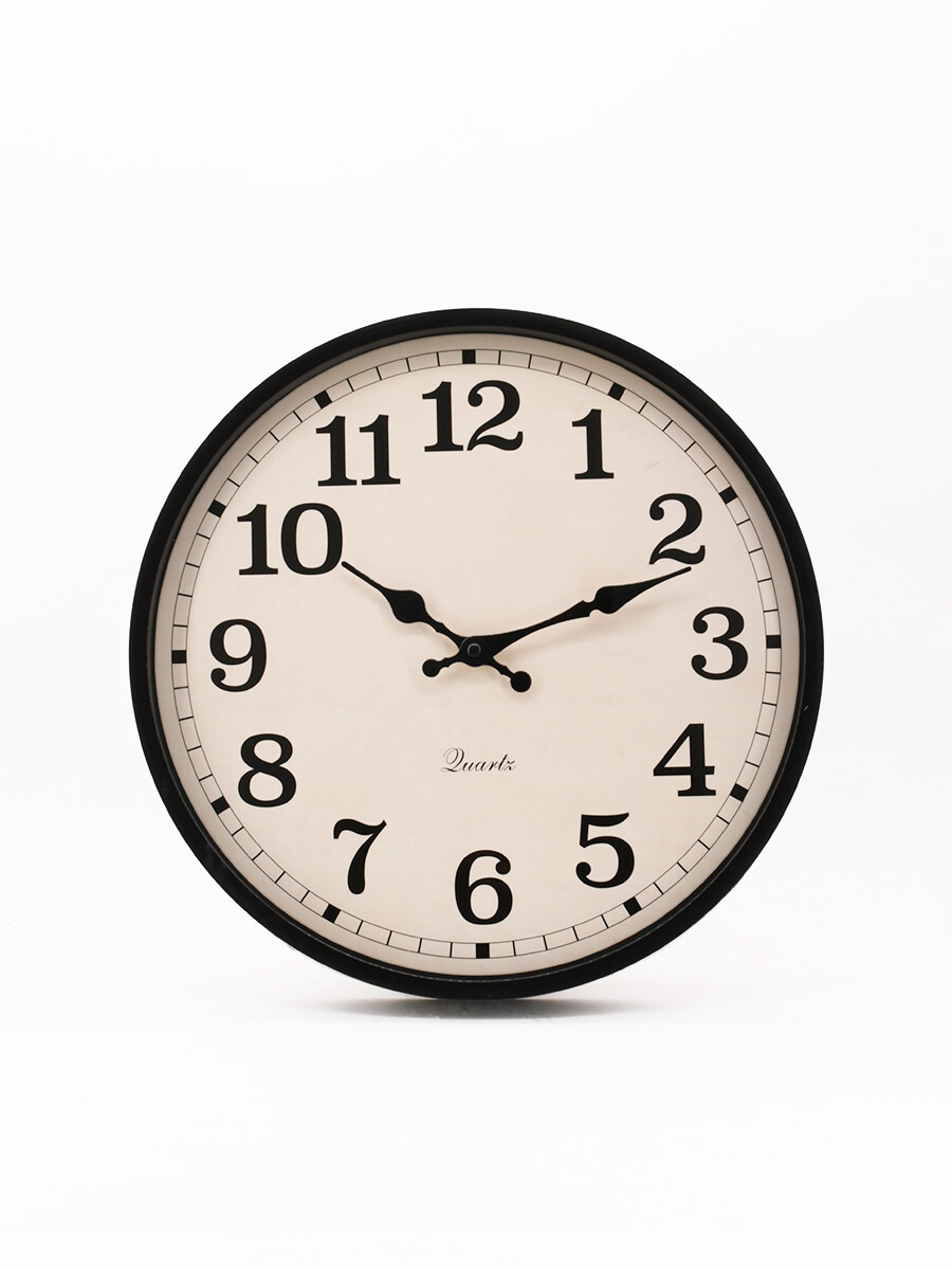 RELOJ REDONDO DE PARED - NEGRO 