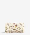 Billetera Fichero Con Solapa Estampado Flores