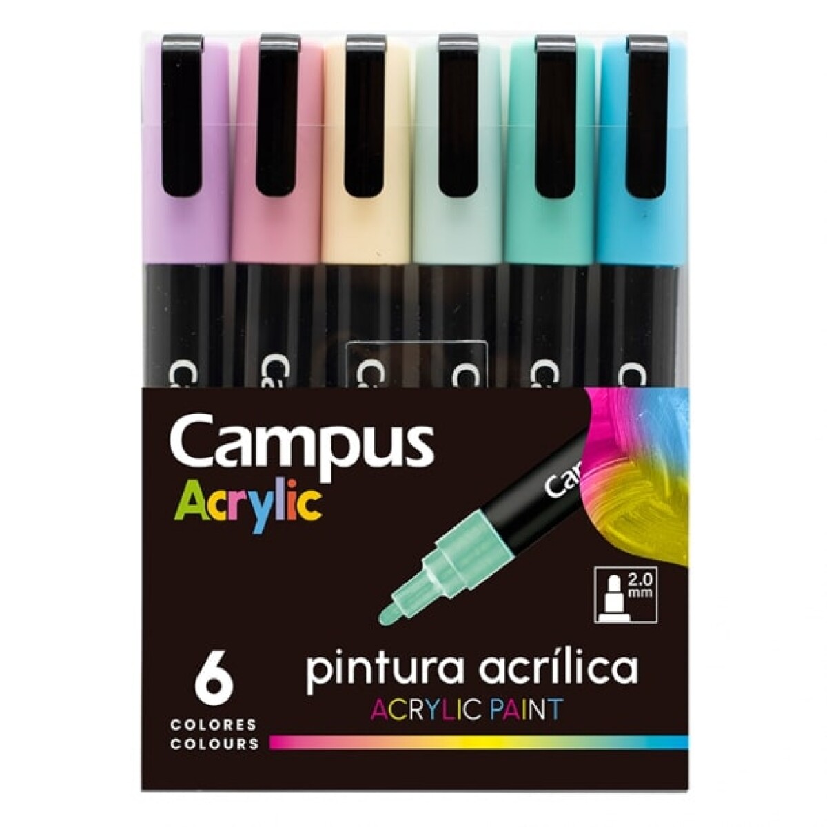 Marcador Campus Acrylic x 6 