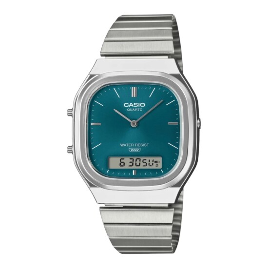 Reloj CASIO RETRO AQ240E-3ADF Acero Plateado Esfera 36mm 0