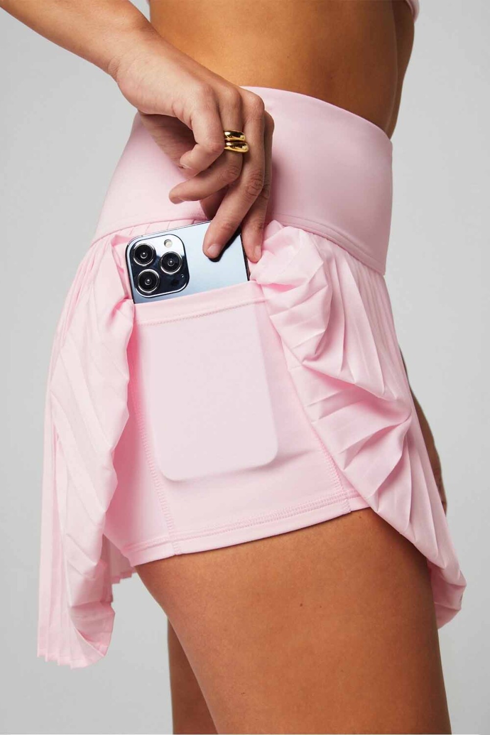 Falda Con Malla Hot Shot Pleated Skirt Classic Mini Mujer Soft Pink