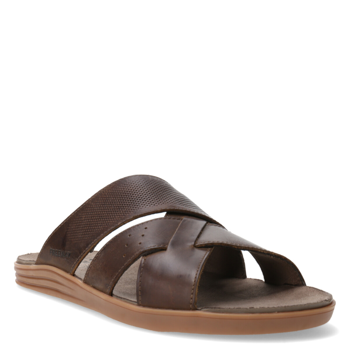 Sandalias de Hombre Freeway Casual - Marrón Habana (Cuero Graso) 