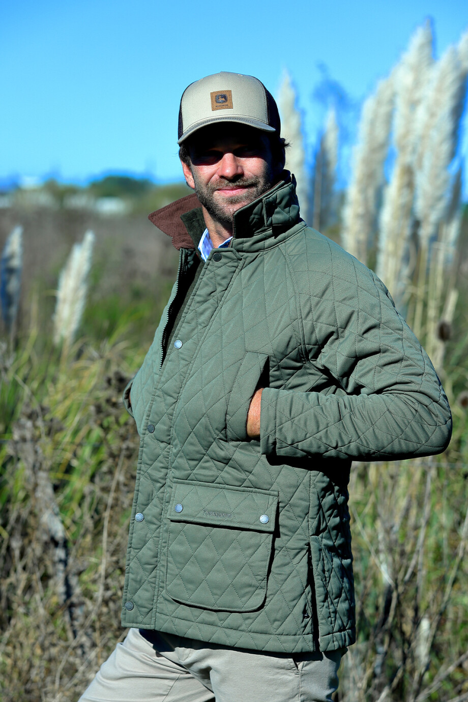 Campera de Hombre Capitoneada Verde
