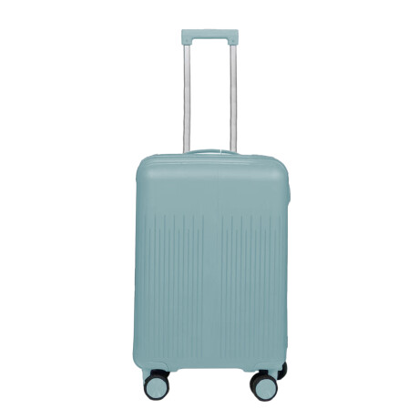 Valija Mediana Rígida Cierre Expandible Candado Ruedas 360° Celeste