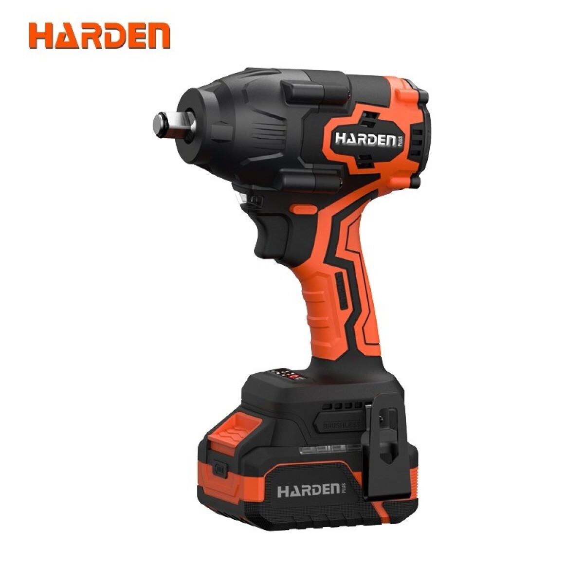 LLAVE DE IMPACTO 20V 1/2 850NM BAT.40AMP SIN CARBONES HARDEN ++ - N/a 