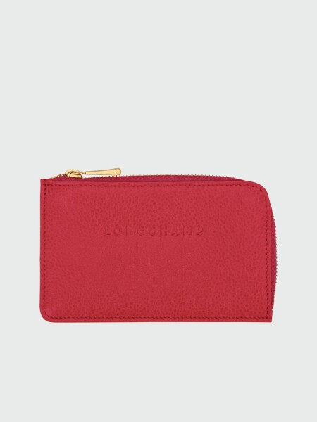 Longchamp -Tarjetero compacto, Le Foulonné Rojo