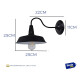 Pack X2 Aplique Galponero Estilo Industrial Vintage Spot26cm Negro