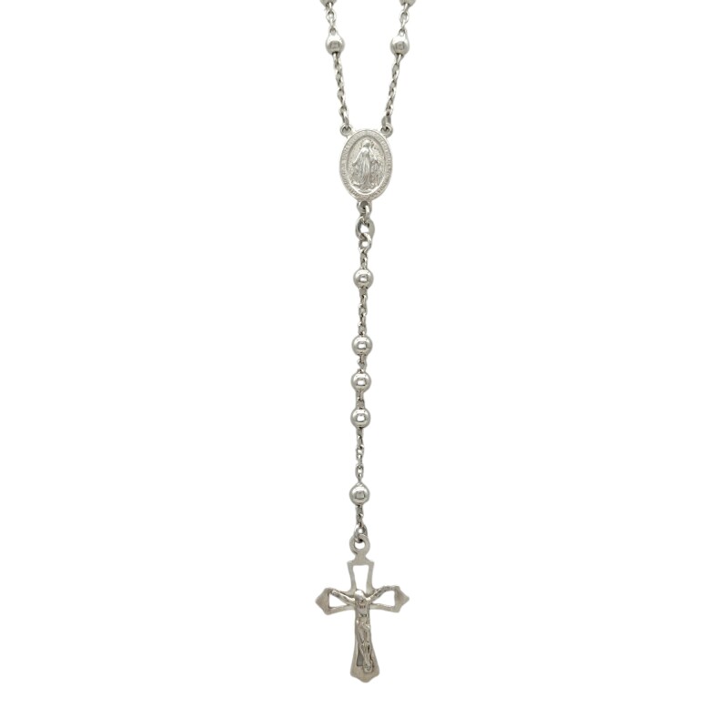 Rosario Virgen Milagrosa - Plata 925 - Sin piedra - RO3002 Sinpiedra