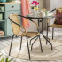 SILLA DE EXTERIOR METAL Y RATAN NATURAL SILLA DE EXTERIOR METAL Y RATAN NATURAL