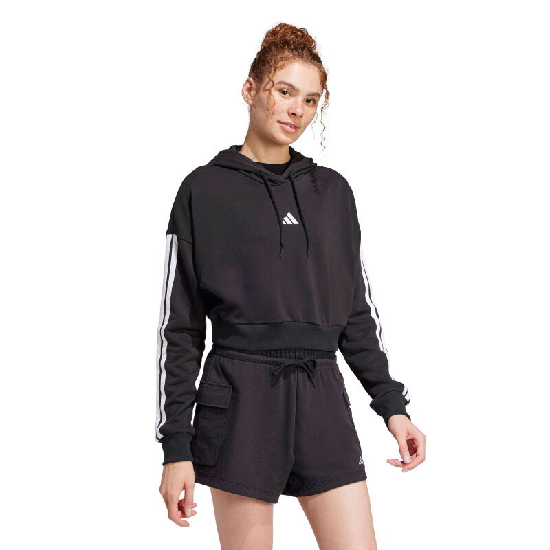 Canguro de Mujer Adidas Essentials French Terry Negro - Blanco