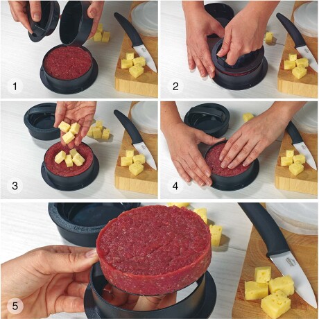 Prensa para hamburguesas multifunción. 125 x 125 x 60 mm Lacor Prensa para hamburguesas multifunción. 125 x 125 x 60 mm Lacor