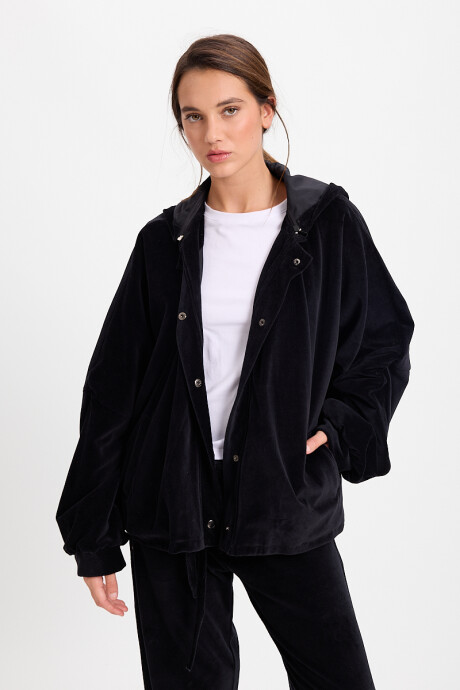 Campera Hoodie Negro