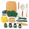 Juego para cocinar de madera para niños Juego para cocinar de madera para niños