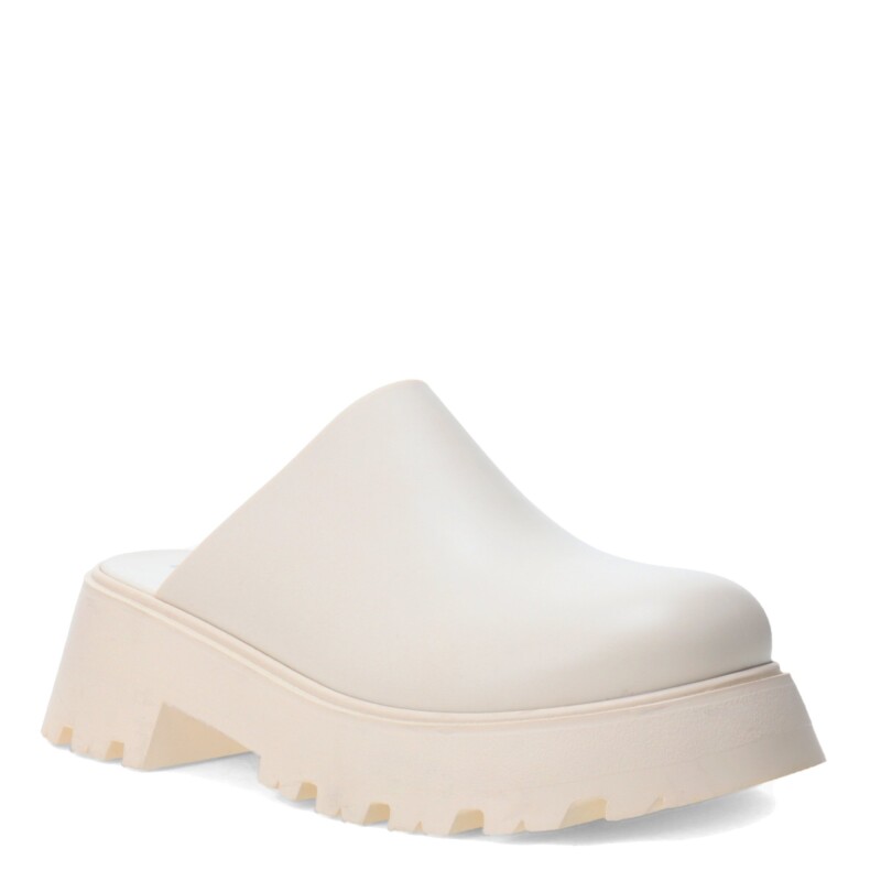 Zuecos de Mujer Miss Carol LIA con plataforma de goma Blanco Hueso