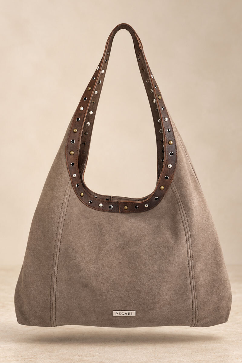 Cartera mechi - Vison gamuza 