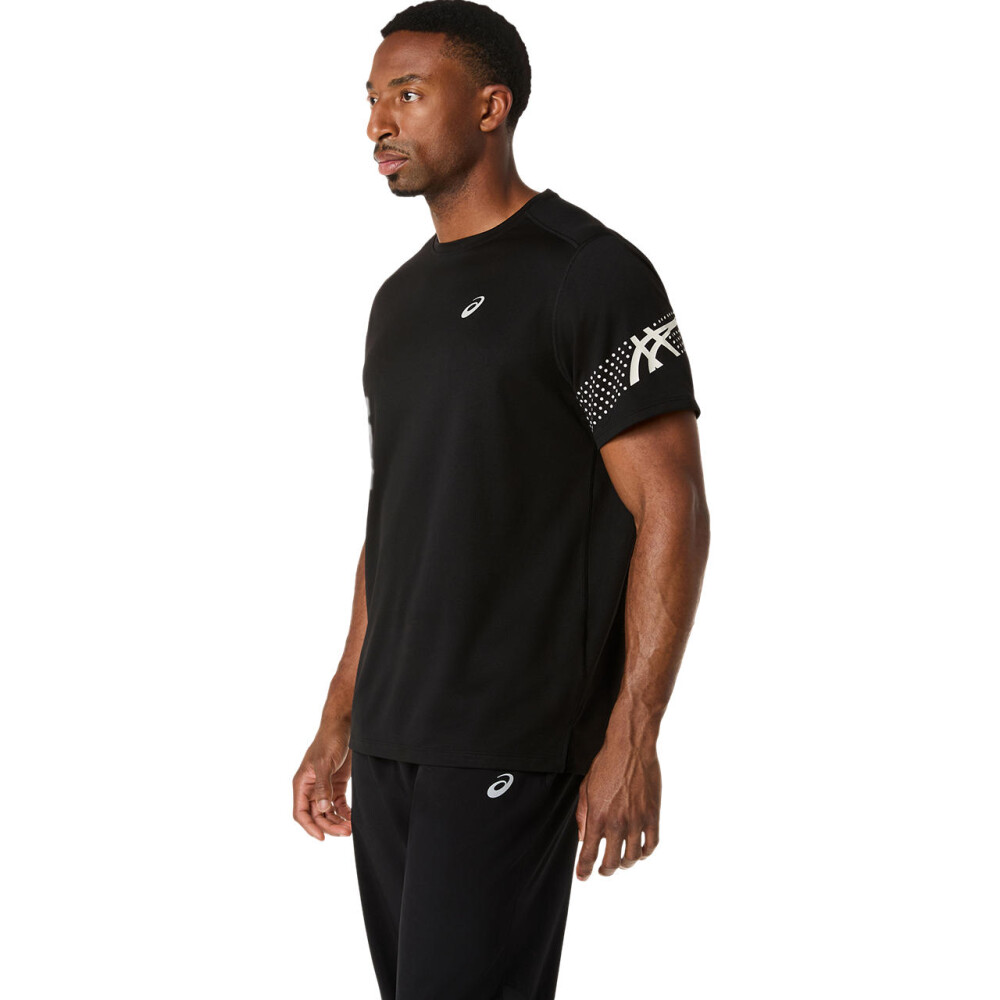 Polo Running Icon SS Top Hombre Performance Black/cream